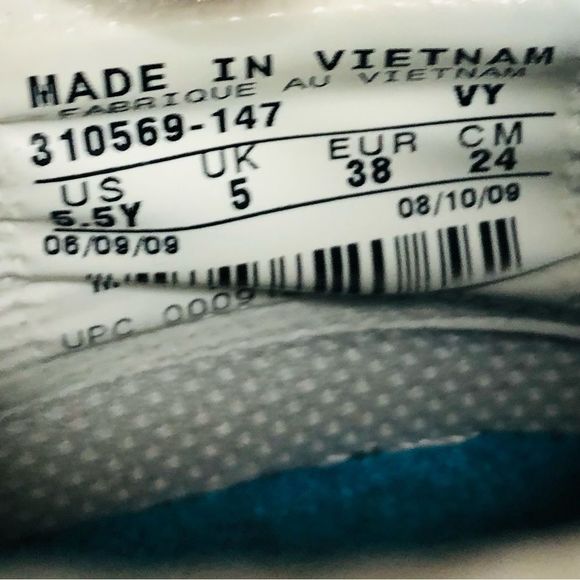 Dunk Low GS White Orion Blue Size 5.5Y (310569-147) Y2K - Picture 7 of 9